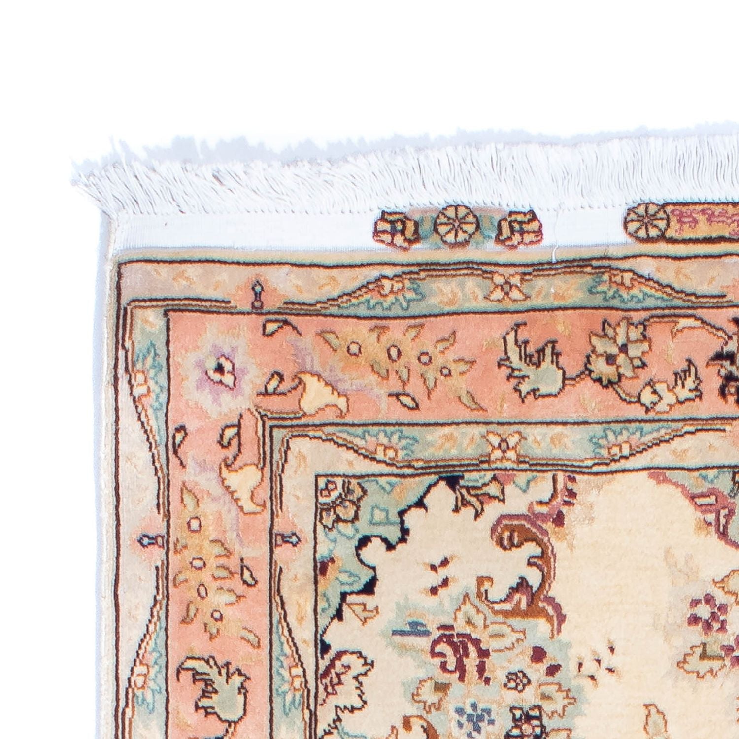 Tapis de couloir Tapis persan - Tabriz - Royal - 212 x 81 cm - beige