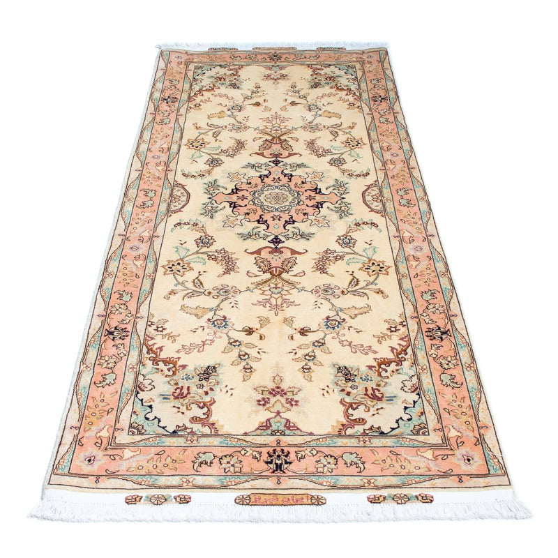 Tapis de couloir Tapis persan - Tabriz - Royal - 212 x 81 cm - beige