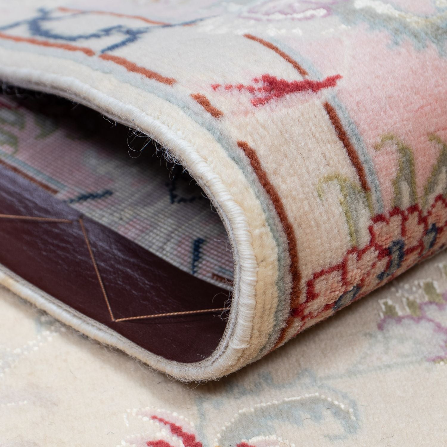 Tapis de couloir Tapis persan - Tabriz - Royal - 397 x 87 cm - beige