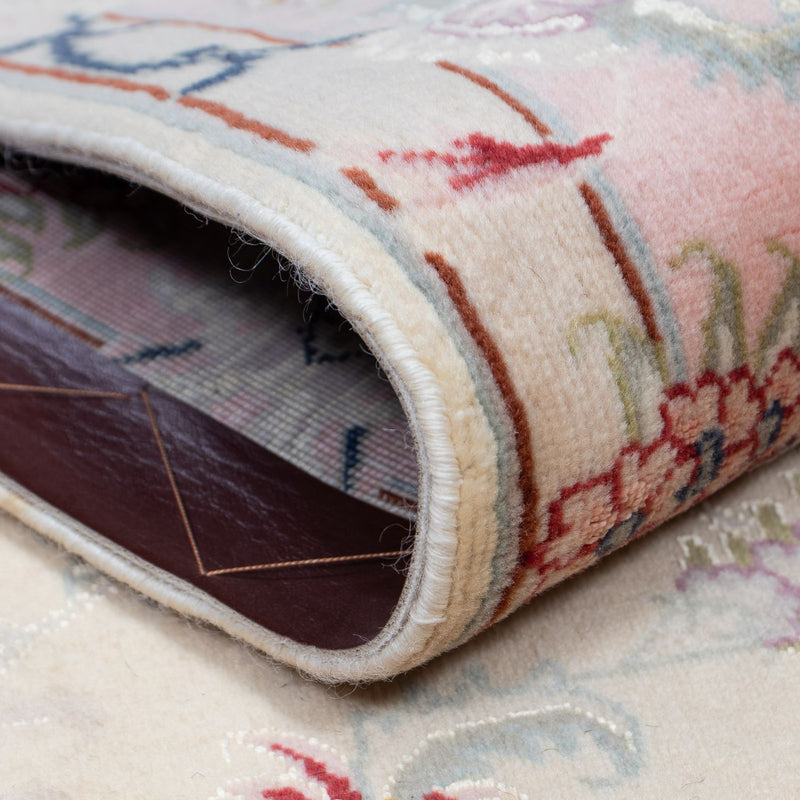 Tapis de couloir Tapis persan - Tabriz - Royal - 397 x 87 cm - beige