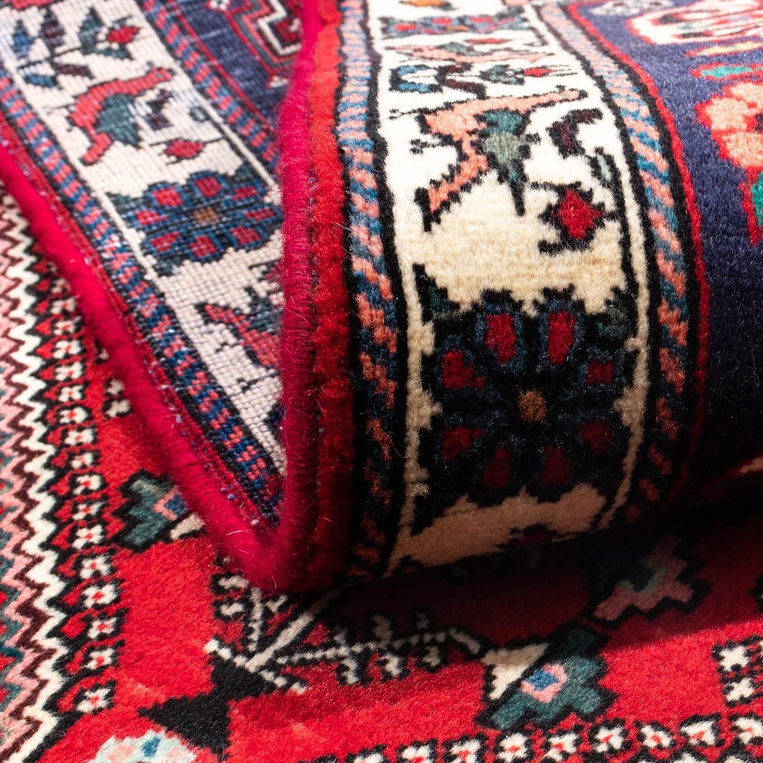 Tapis persan - Nomadic - 154 x 107 cm - rouge foncé