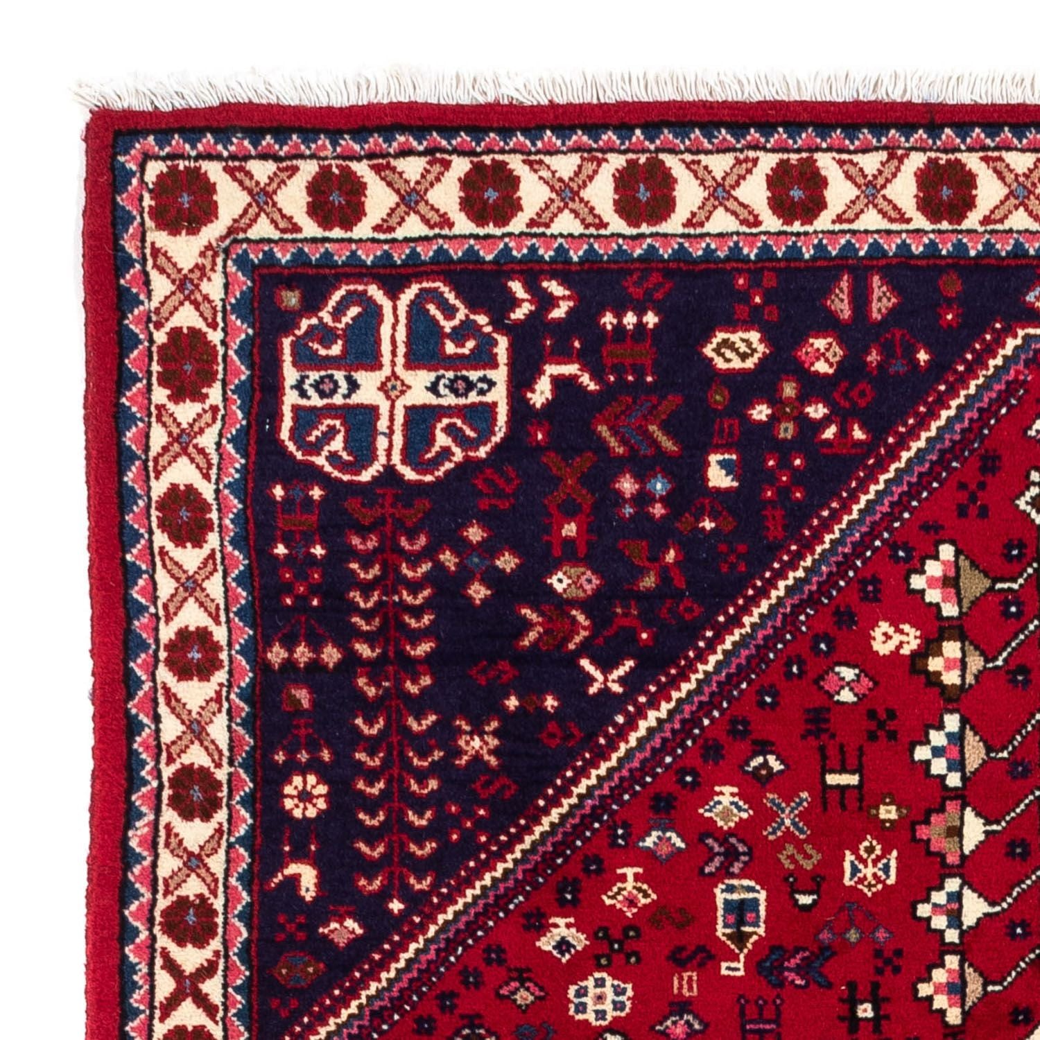 Tapis persan - Nomadic - 150 x 103 cm - rouge foncé