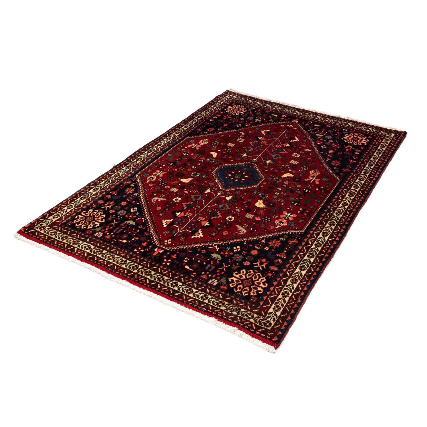 Tapis persan - Nomadic - 145 x 100 cm - rouge foncé