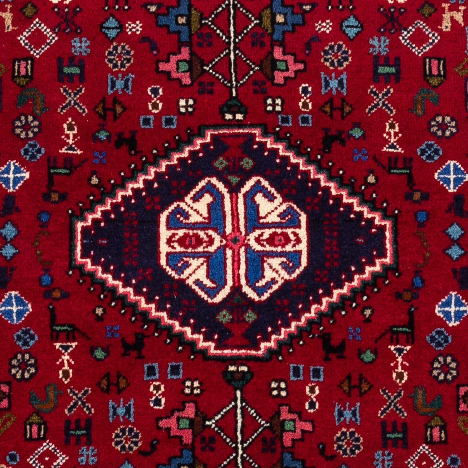 Tapis persan - Nomadic - 148 x 100 cm - rouge foncé