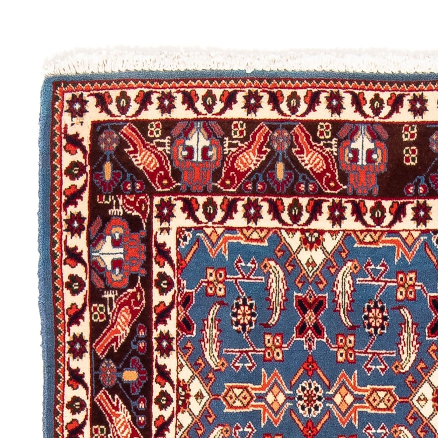 Tapis persan - Nomadic - 146 x 107 cm - bleu foncé