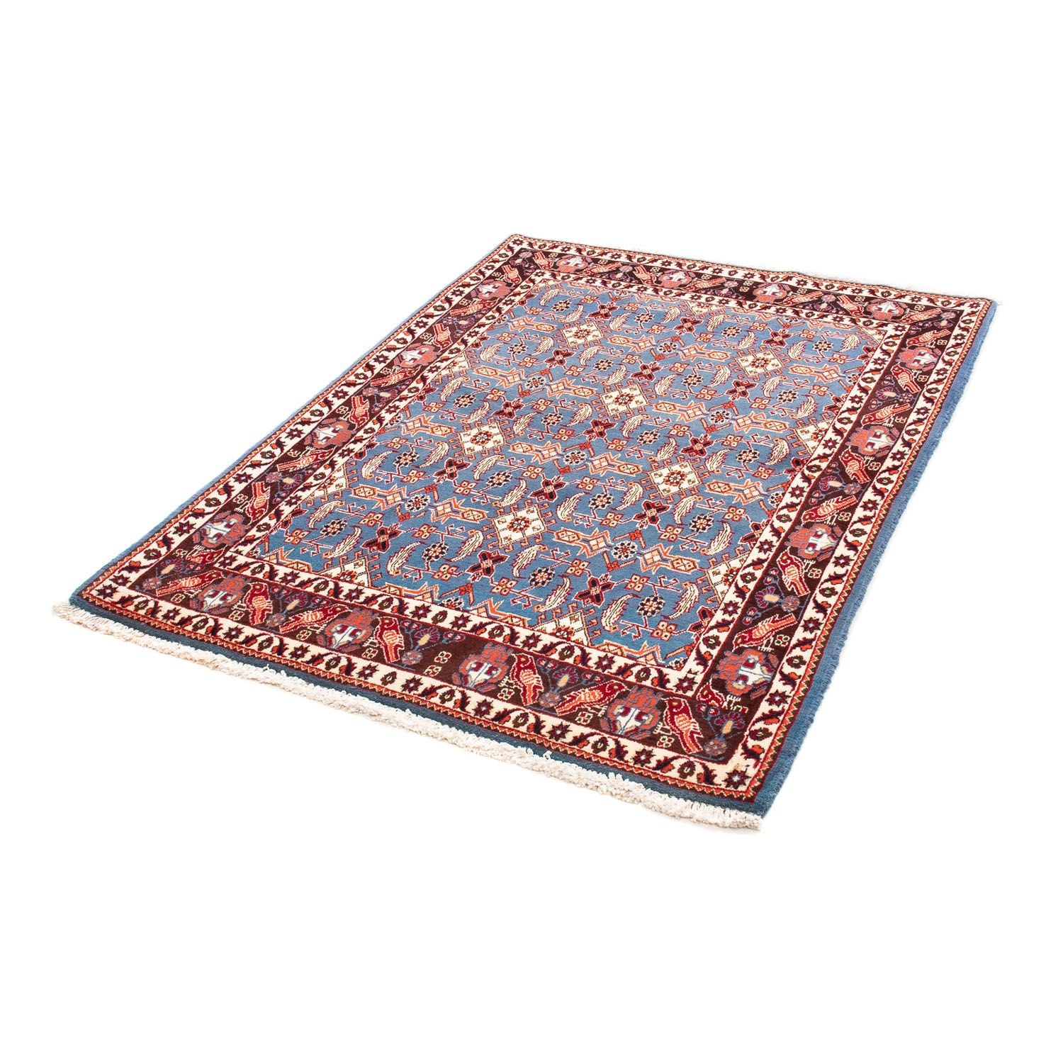 Tapis persan - Nomadic - 146 x 107 cm - bleu foncé