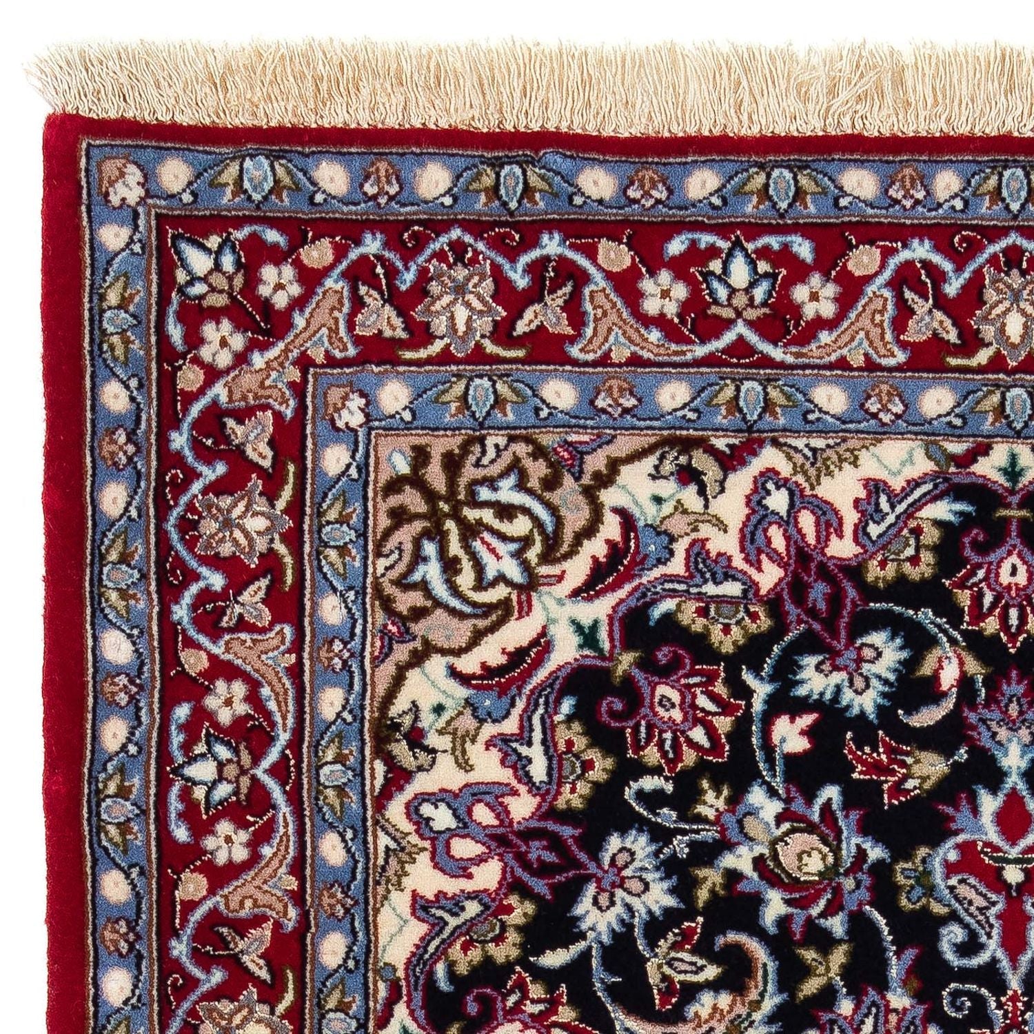 Tapis persan - Isfahan - Premium - 104 x 71 cm - rouge foncé