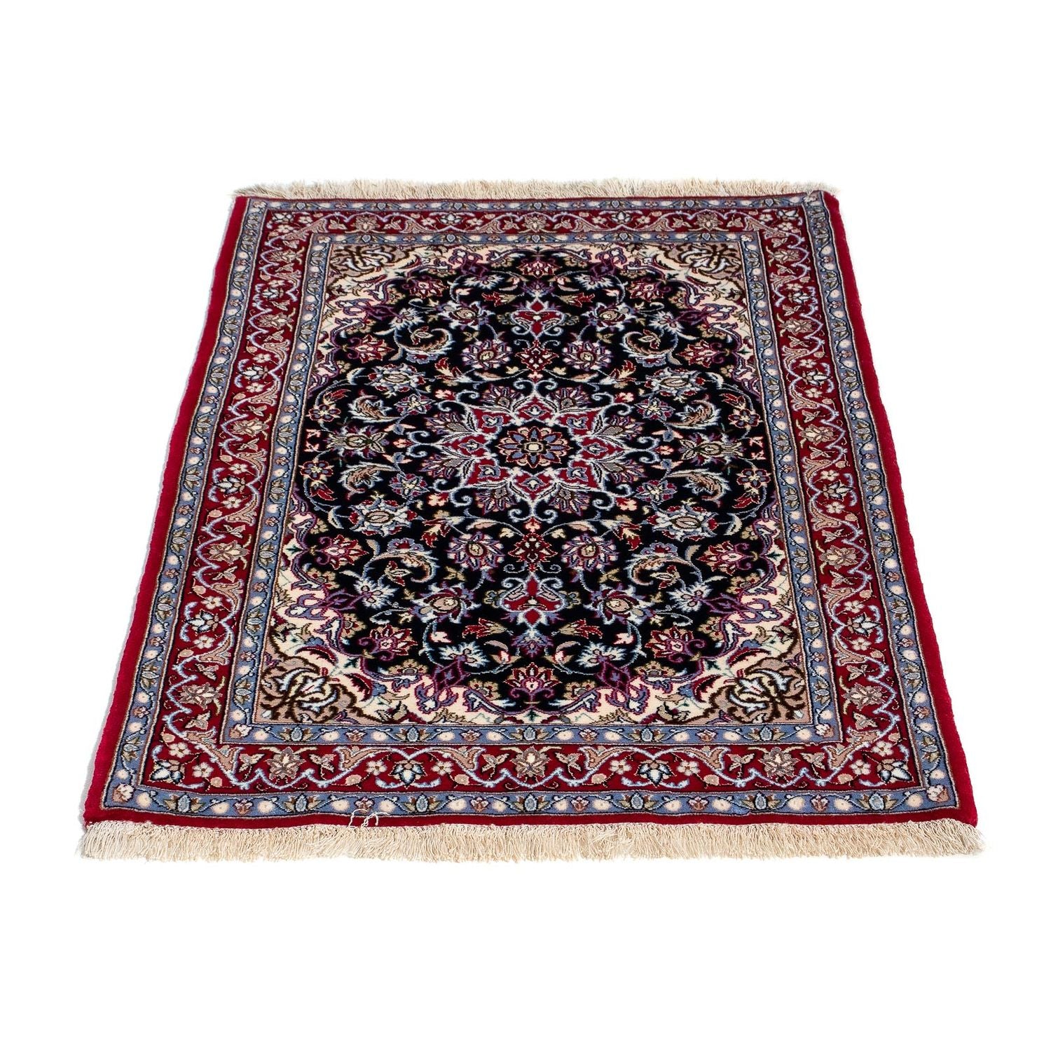 Tapis persan - Isfahan - Premium - 104 x 71 cm - rouge foncé