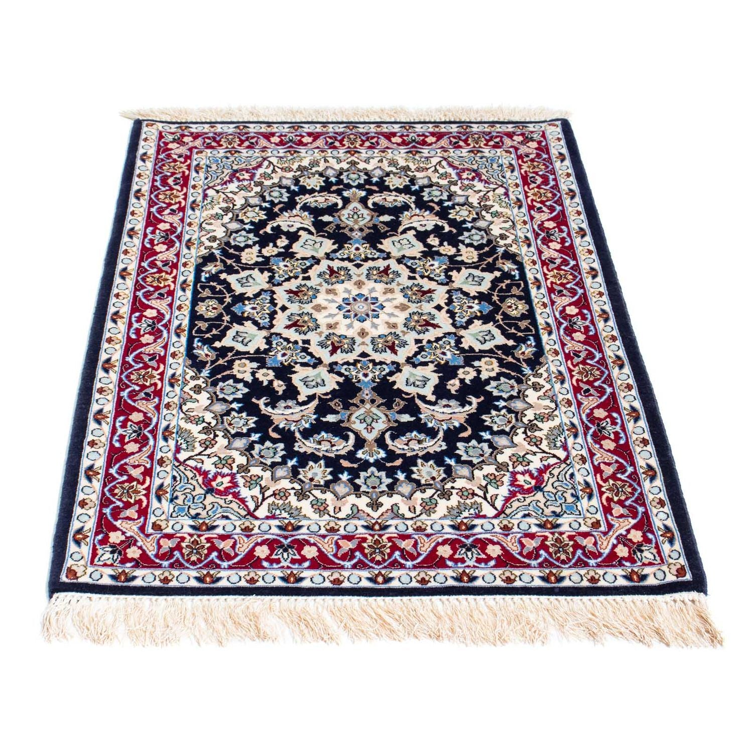 Perserteppich - Isfahan - Premium 104 x 72 cm - dunkelblau