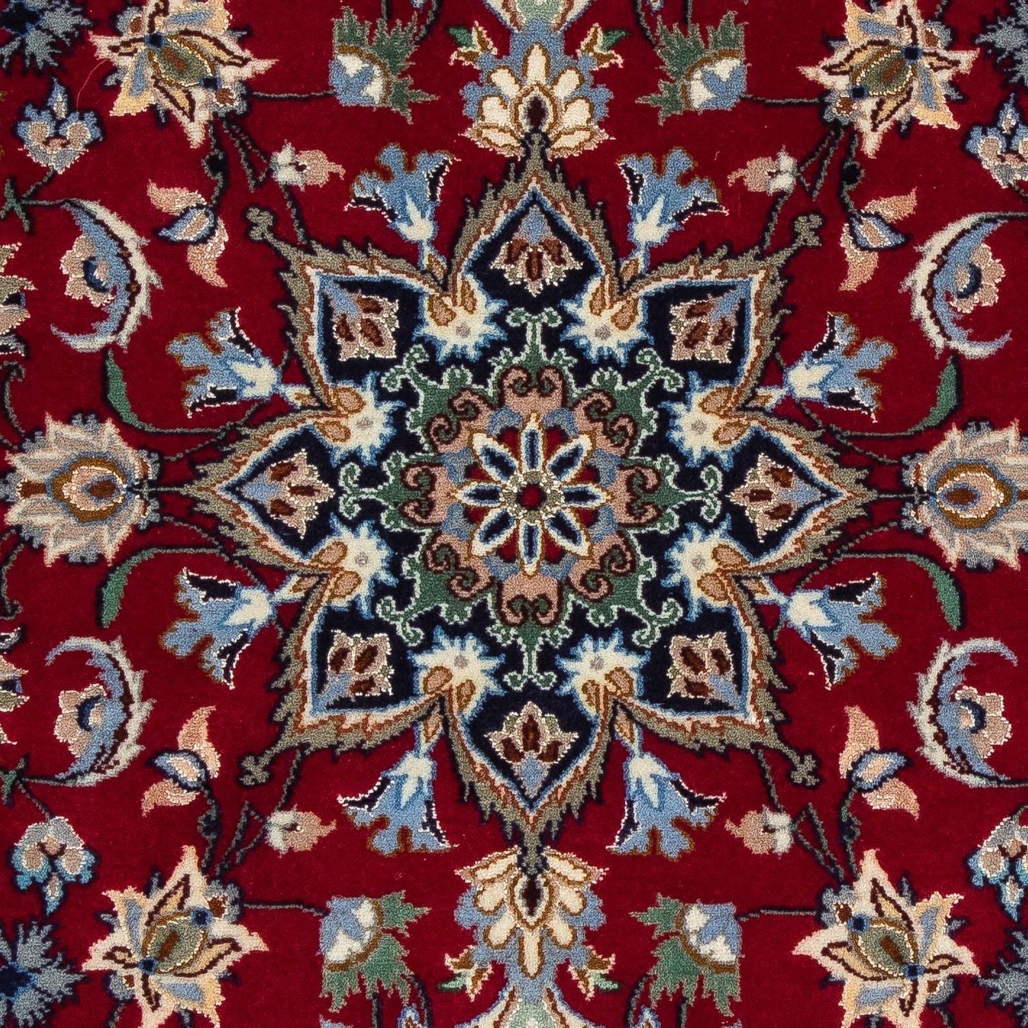 Tapis persan - Isfahan - Premium - 100 x 70 cm - rouge foncé
