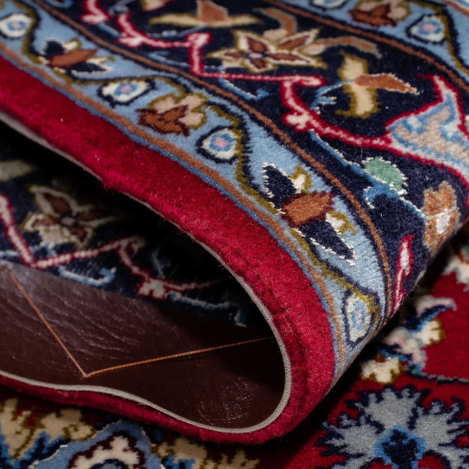 Tapis persan - Isfahan - Premium - 100 x 70 cm - rouge foncé