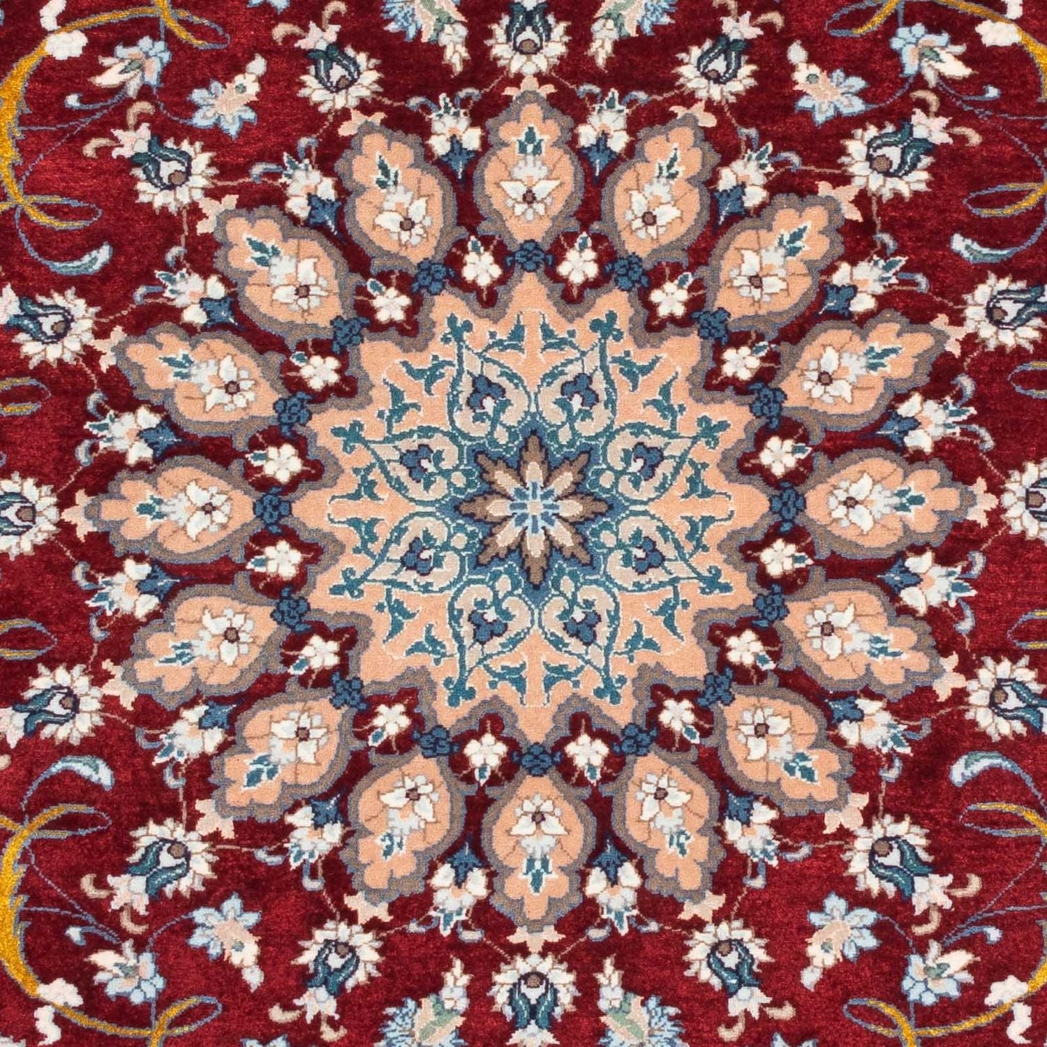 Tapis persan - Isfahan - Premium - 119 x 84 cm - rouge foncé