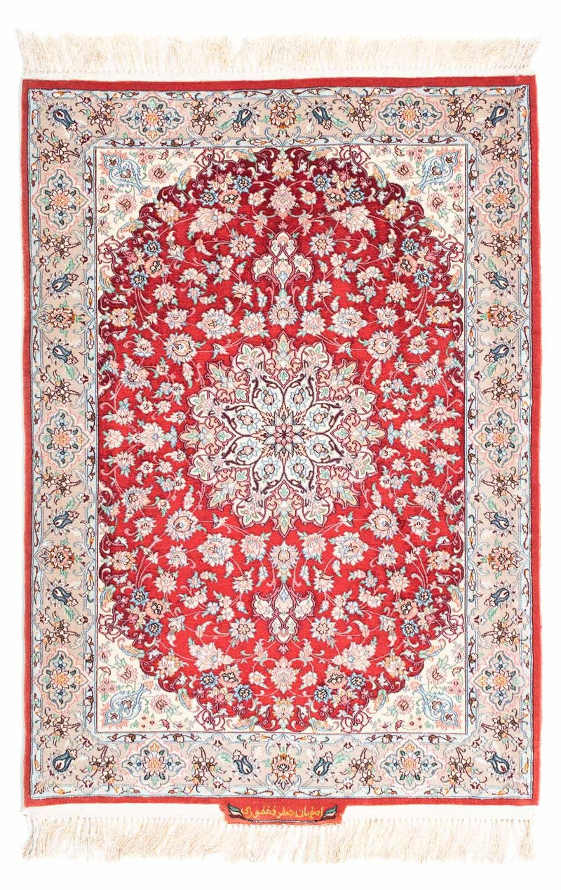 Tapis persan - Isfahan - Premium - 119 x 84 cm - rouge