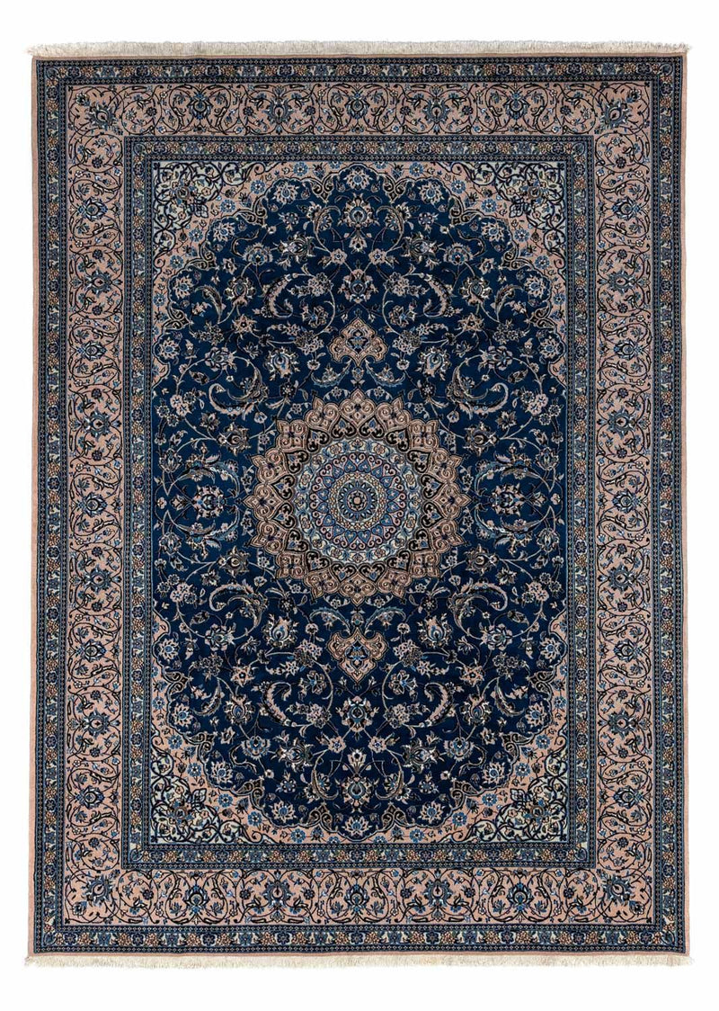 Tapis persan - Nain - Royal - 348 x 245 cm - bleu foncé