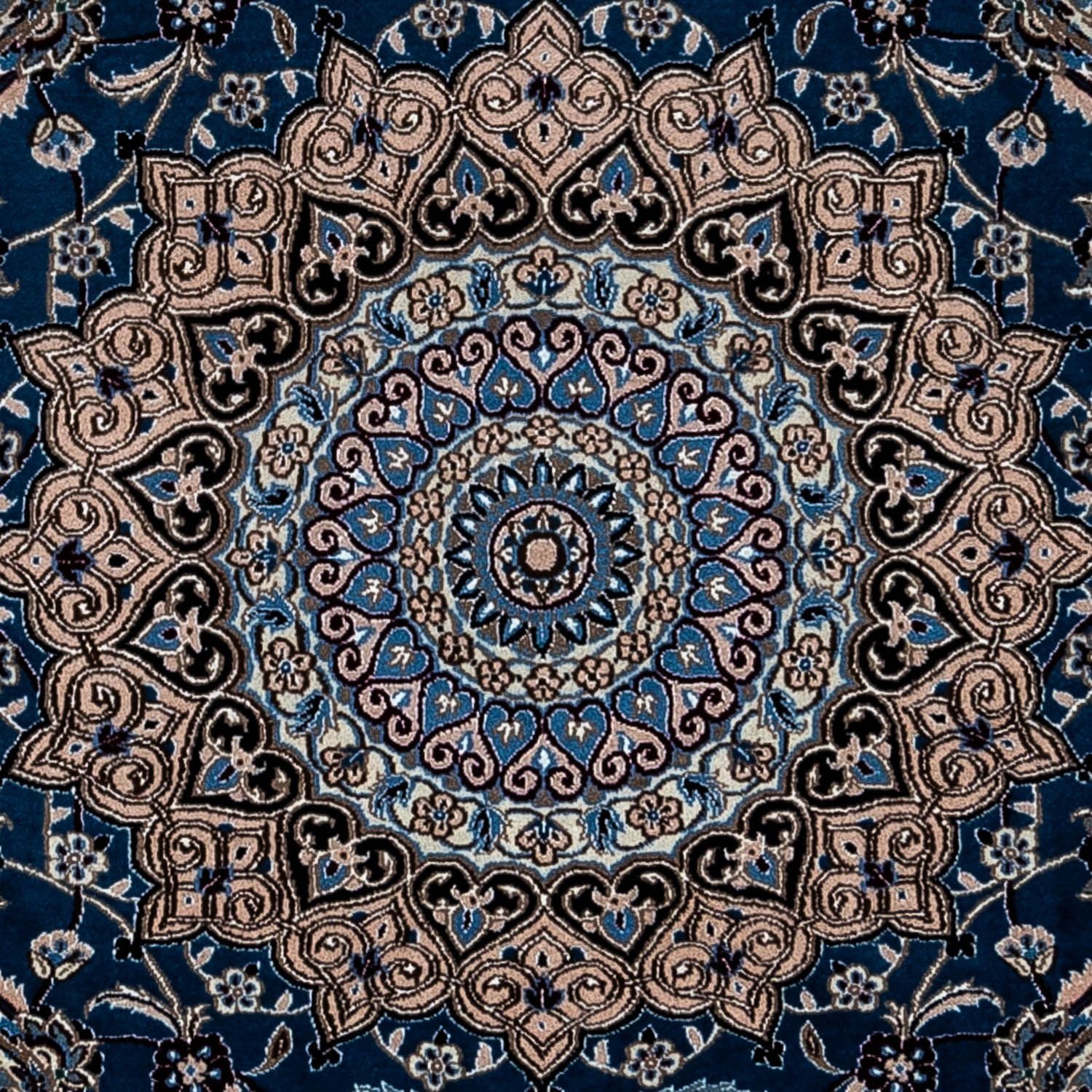 Tapis persan - Nain - Royal - 348 x 245 cm - bleu foncé