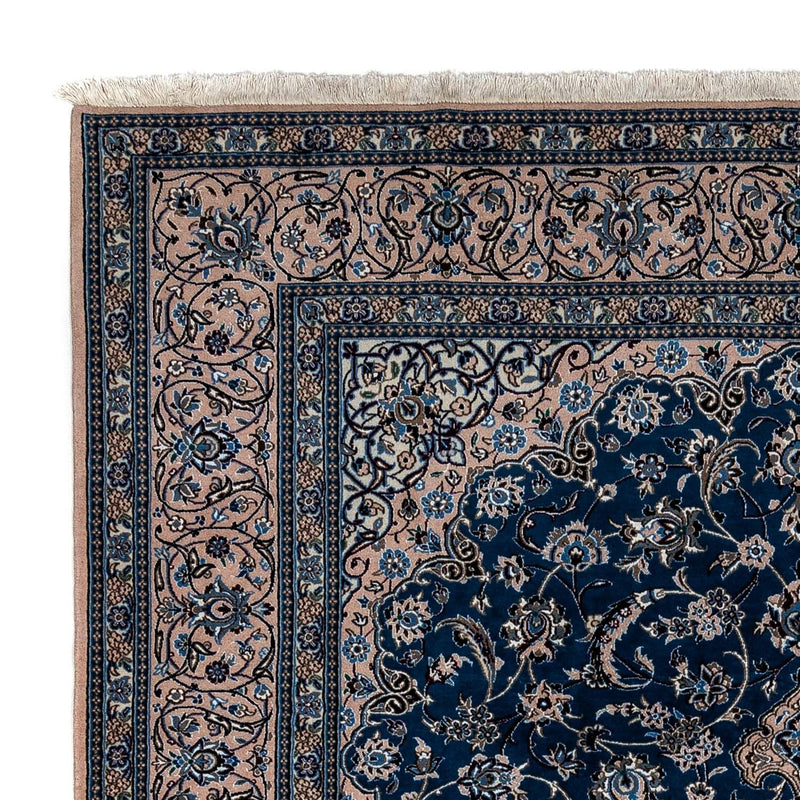 Tapis persan - Nain - Royal - 348 x 245 cm - bleu foncé