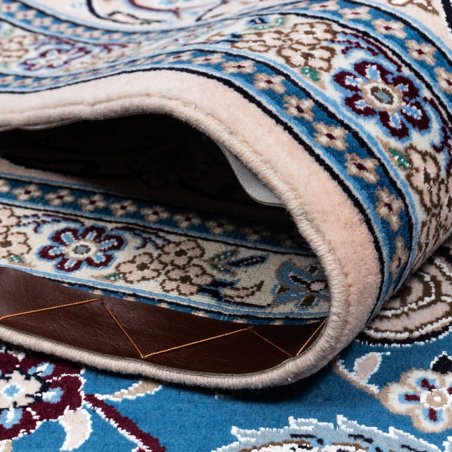 Tapis persan - Nain - Royal - 348 x 245 cm - bleu foncé