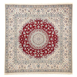 Tapis persan - Nain - Premium carré  - 205 x 202 cm - beige