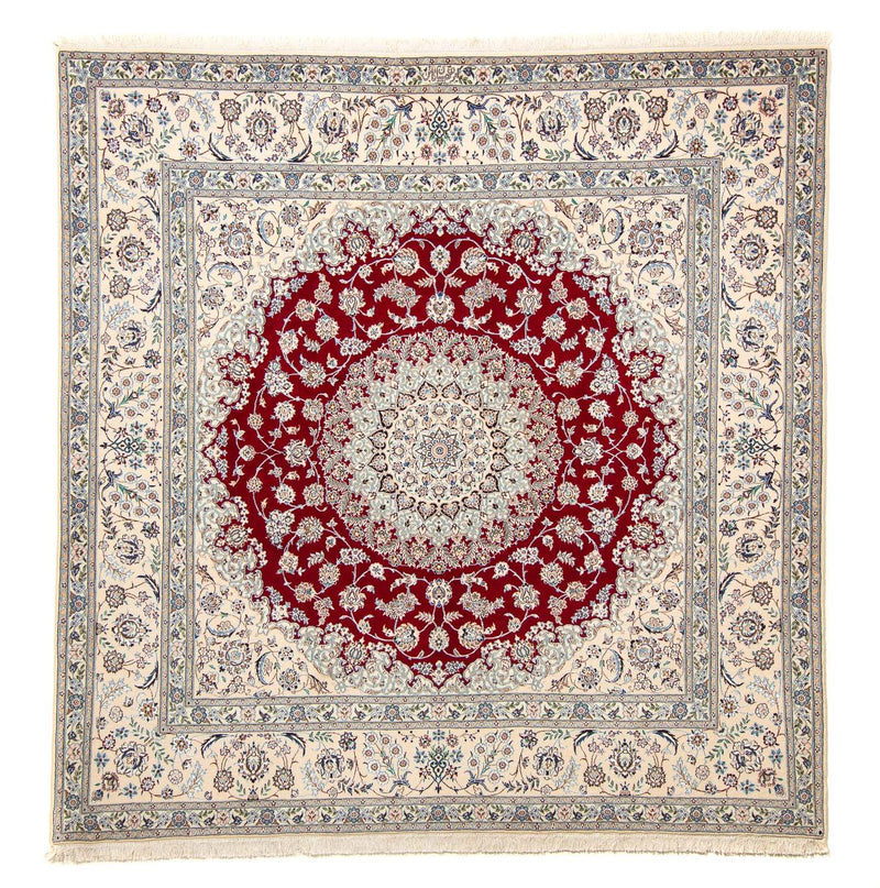 Tapis persan - Nain - Premium carré  - 205 x 202 cm - beige