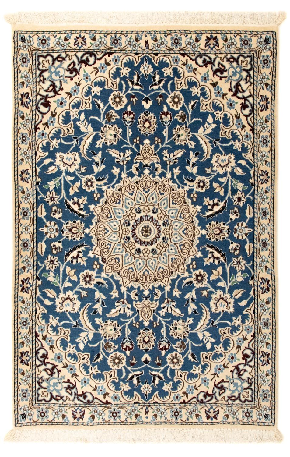 Tapis persan - Nain - Royal - 133 x 88 cm - bleu