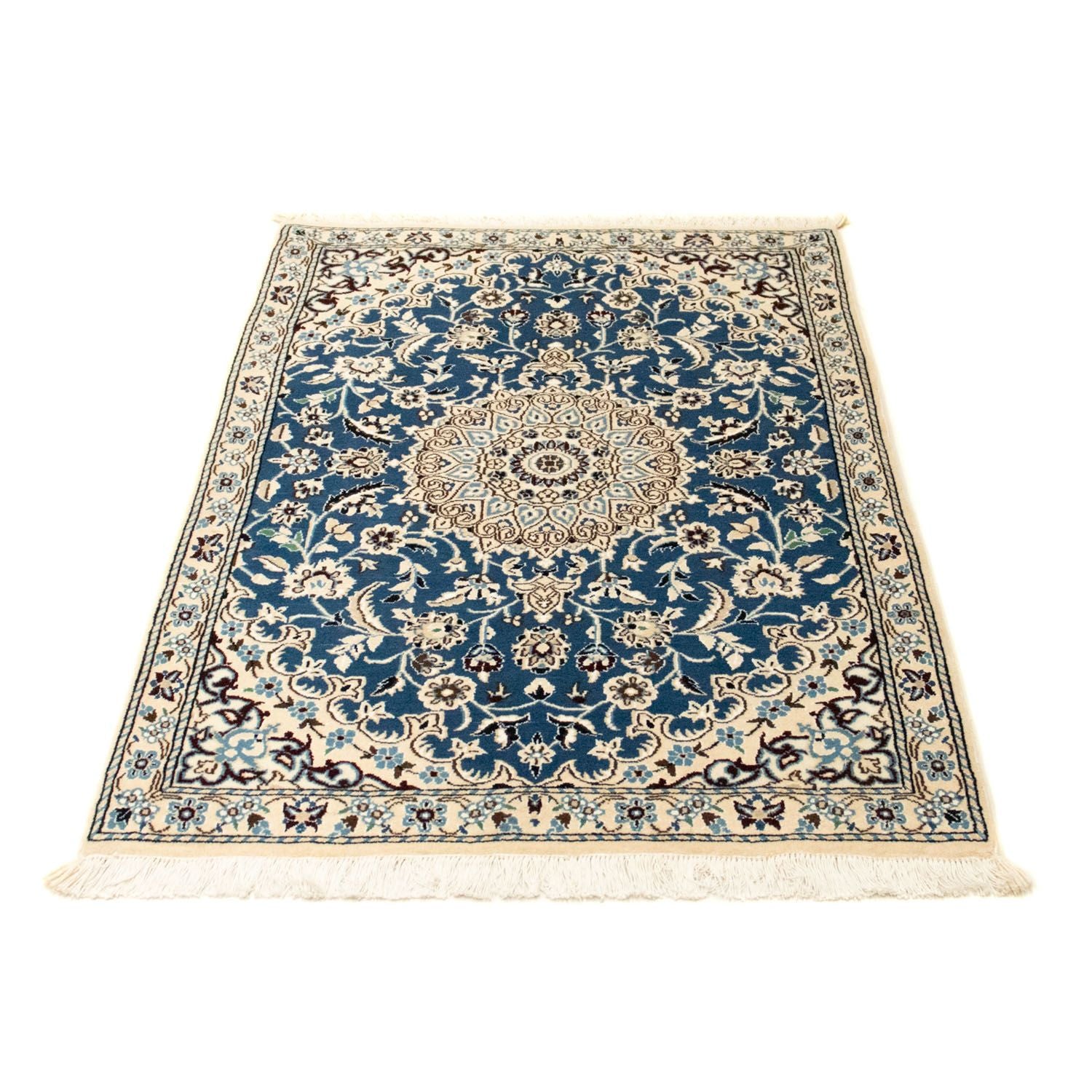 Tapis persan - Nain - Royal - 133 x 88 cm - bleu