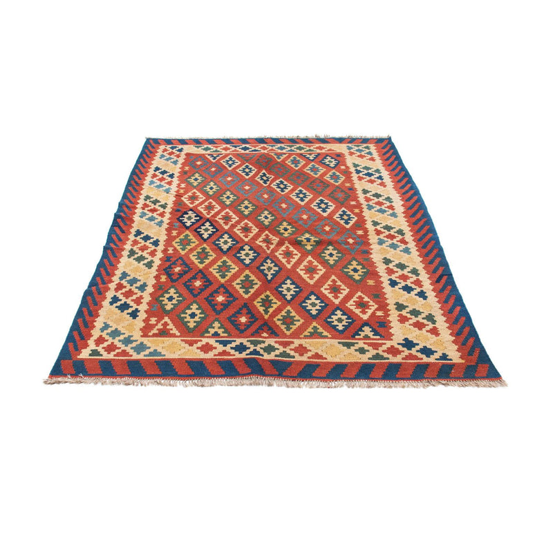 Tapis Kelim - Oriental - 206 x 156 cm - rouge foncé