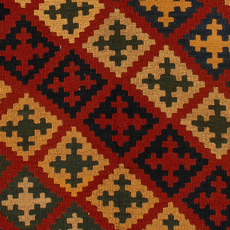 Tapis Kelim - Oriental - 211 x 146 cm - rouge foncé