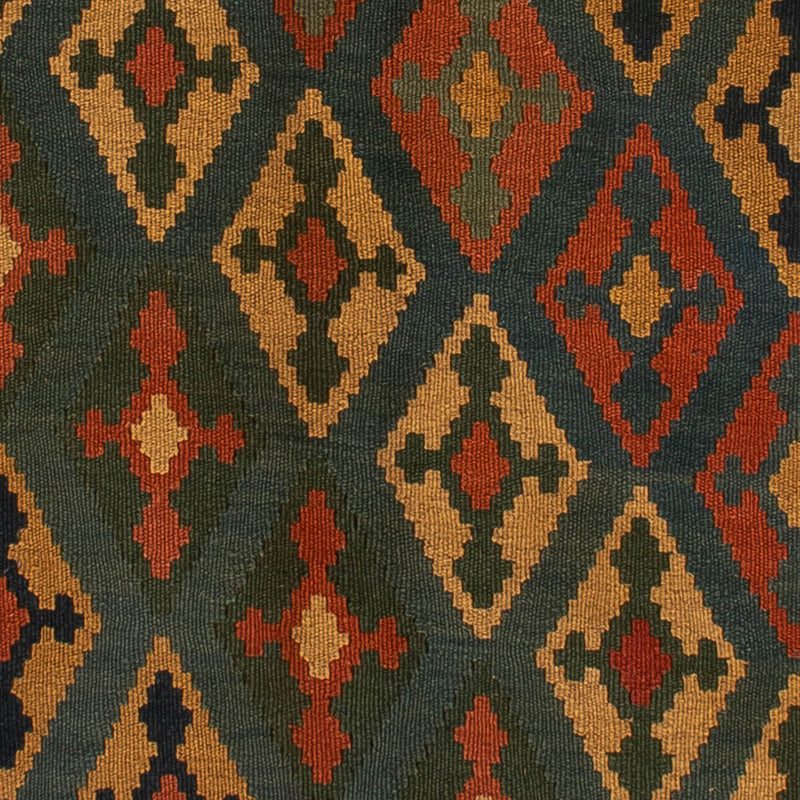 Tapis Kelim - Oriental - 203 x 155 cm - bleu foncé
