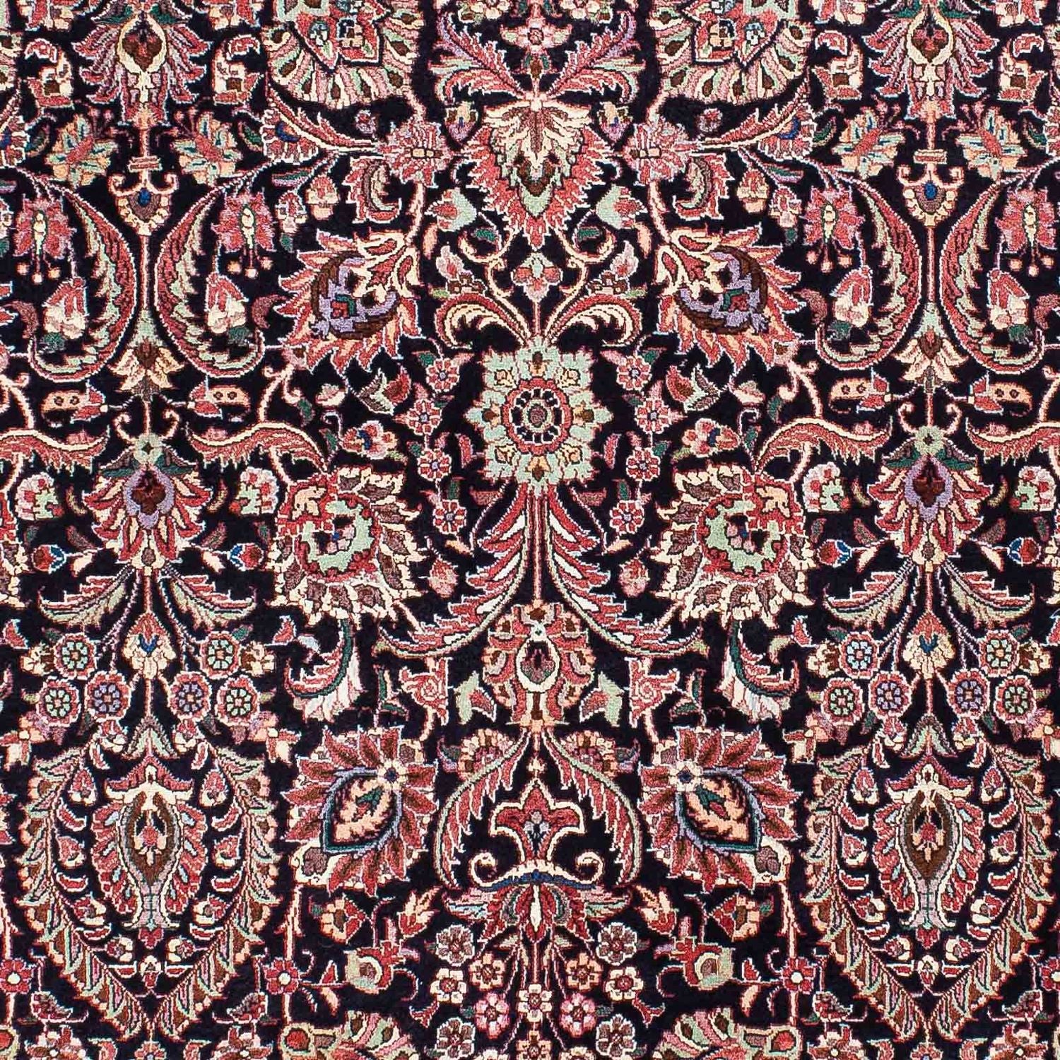 Tapis persan - Bidjar - 209 x 130 cm - bleu foncé