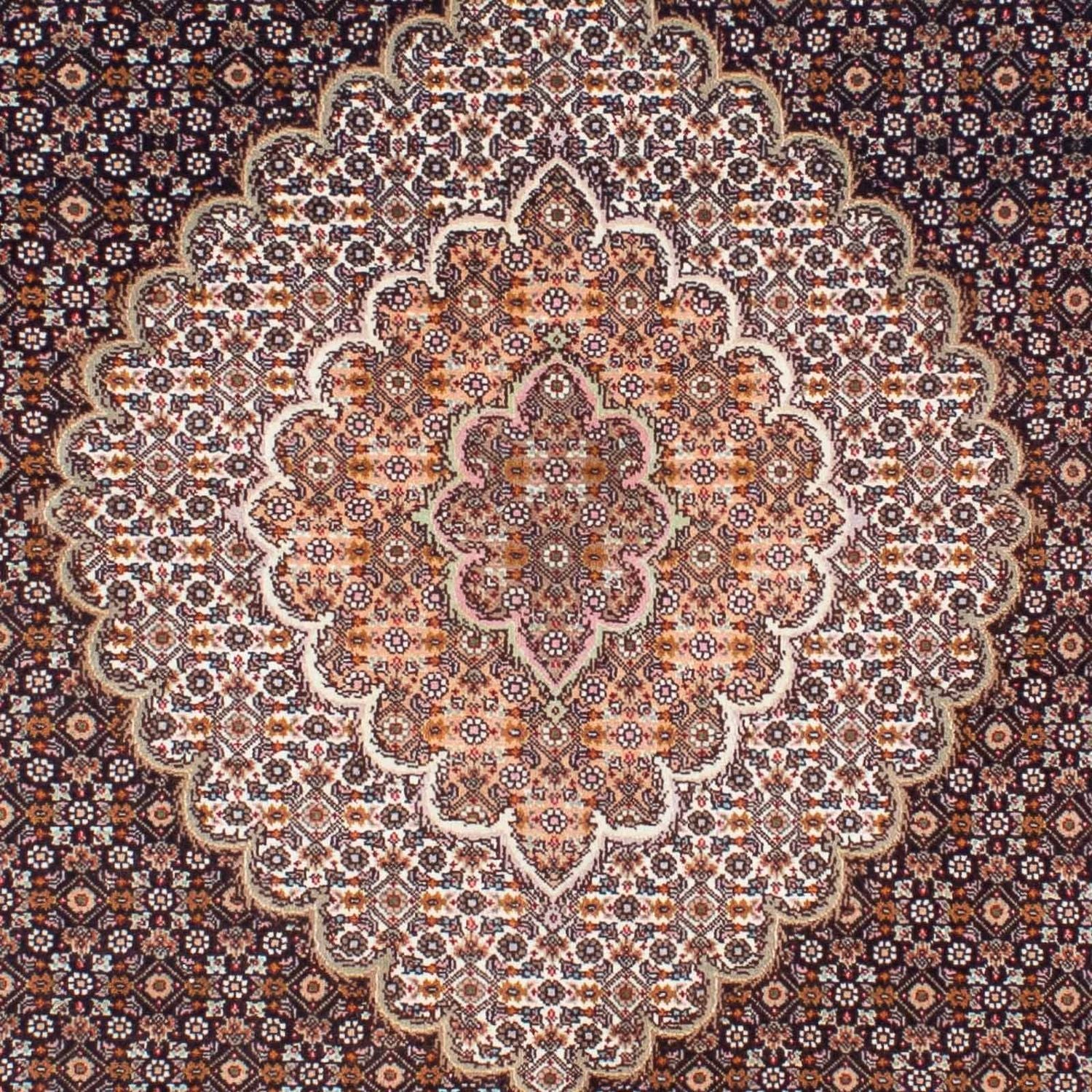 Tapis persan - Tabriz - 200 x 154 cm - marron foncé