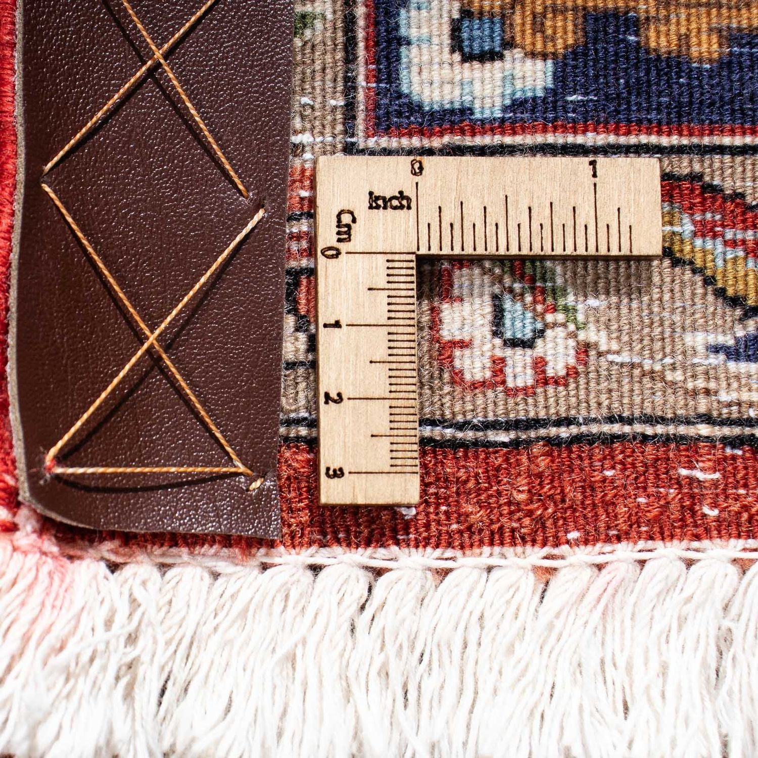 Tapis persan - Ghom - 204 x 138 cm - rouge foncé