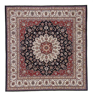 Tapis persan - Classique carré  - 307 x 300 cm - bleu foncé