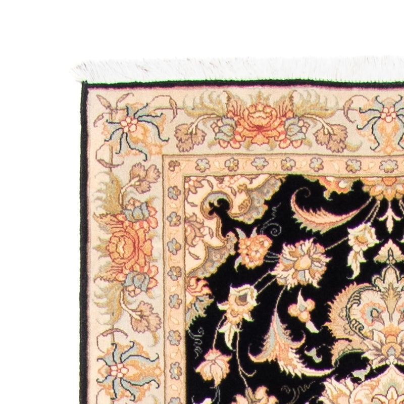 Tapis de couloir Tapis persan - Tabriz - Royal - 419 x 87 cm - bleu foncé