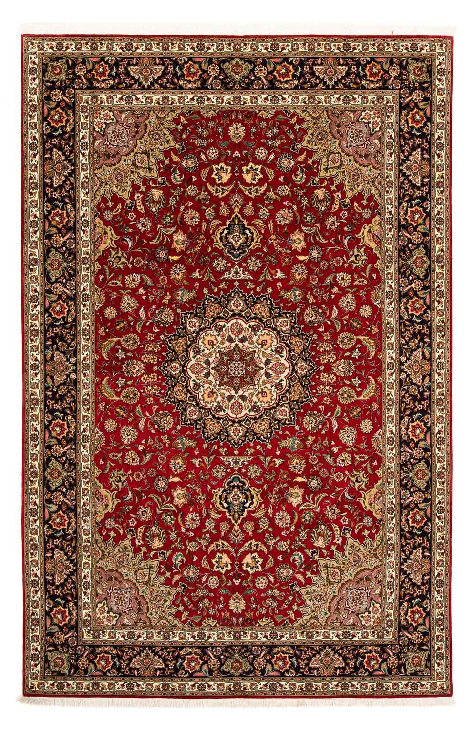 Tapis persan - Tabriz - Royal - 300 x 202 cm - rouge foncé