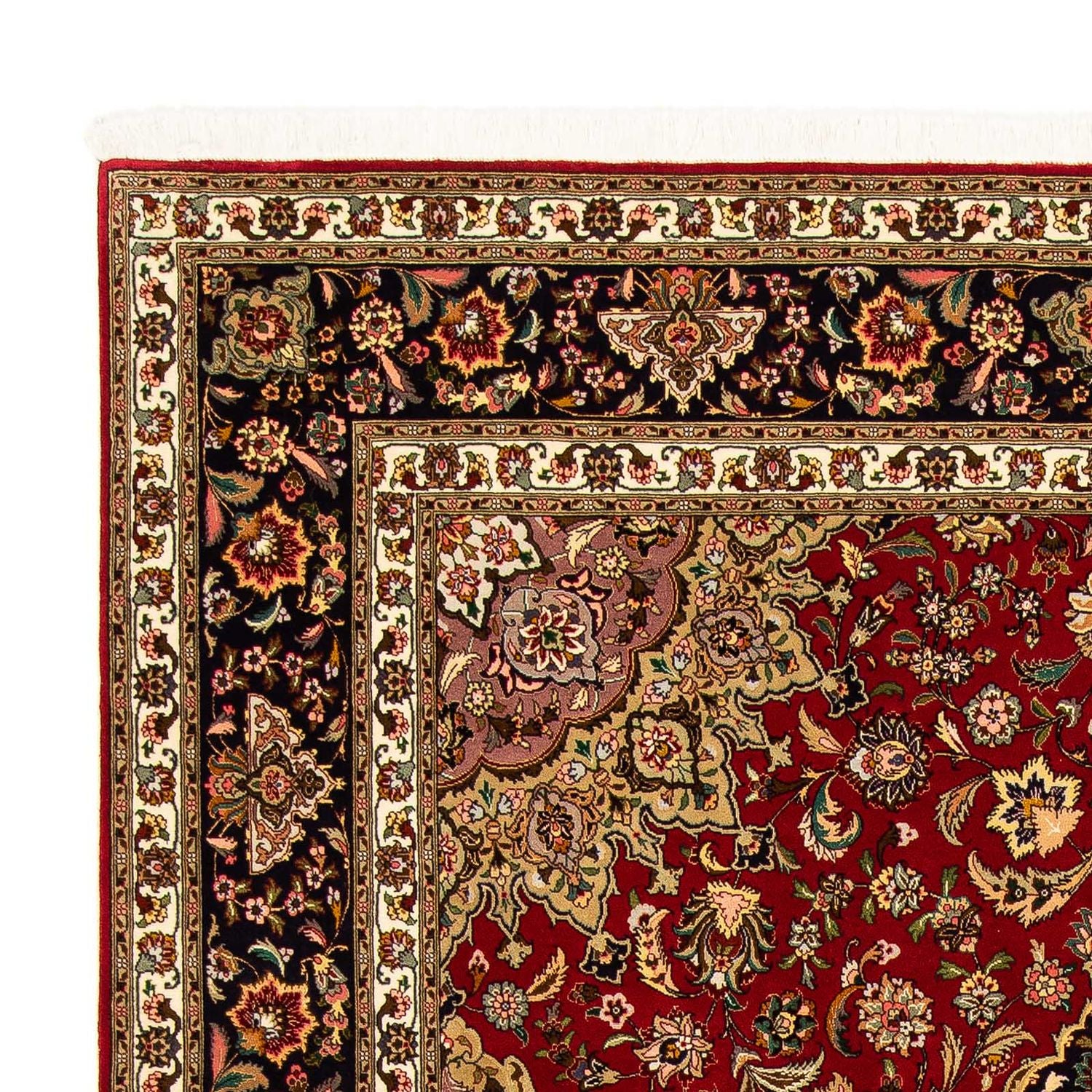 Tapis persan - Tabriz - Royal - 300 x 202 cm - rouge foncé