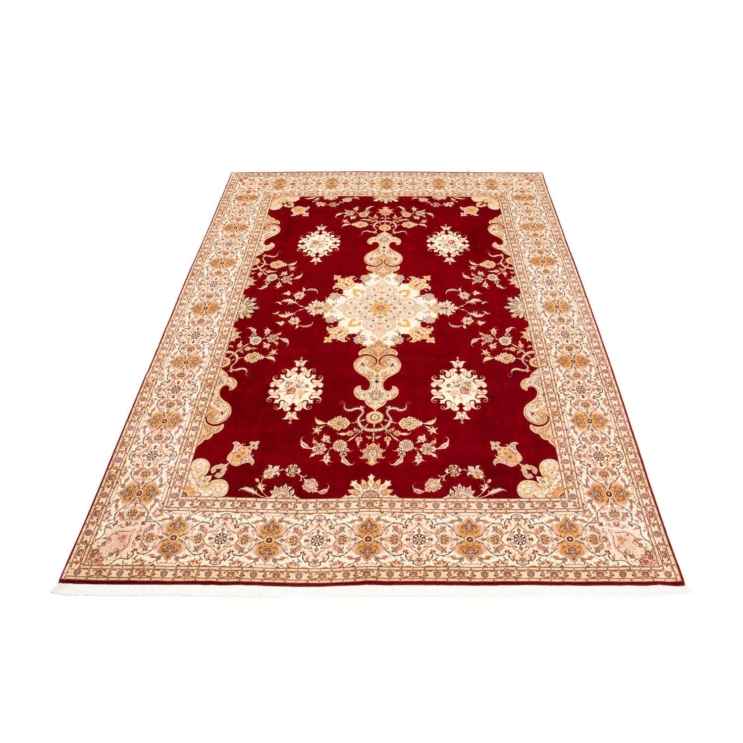 Tapis persan - Tabriz - Royal - 402 x 298 cm - rouge foncé