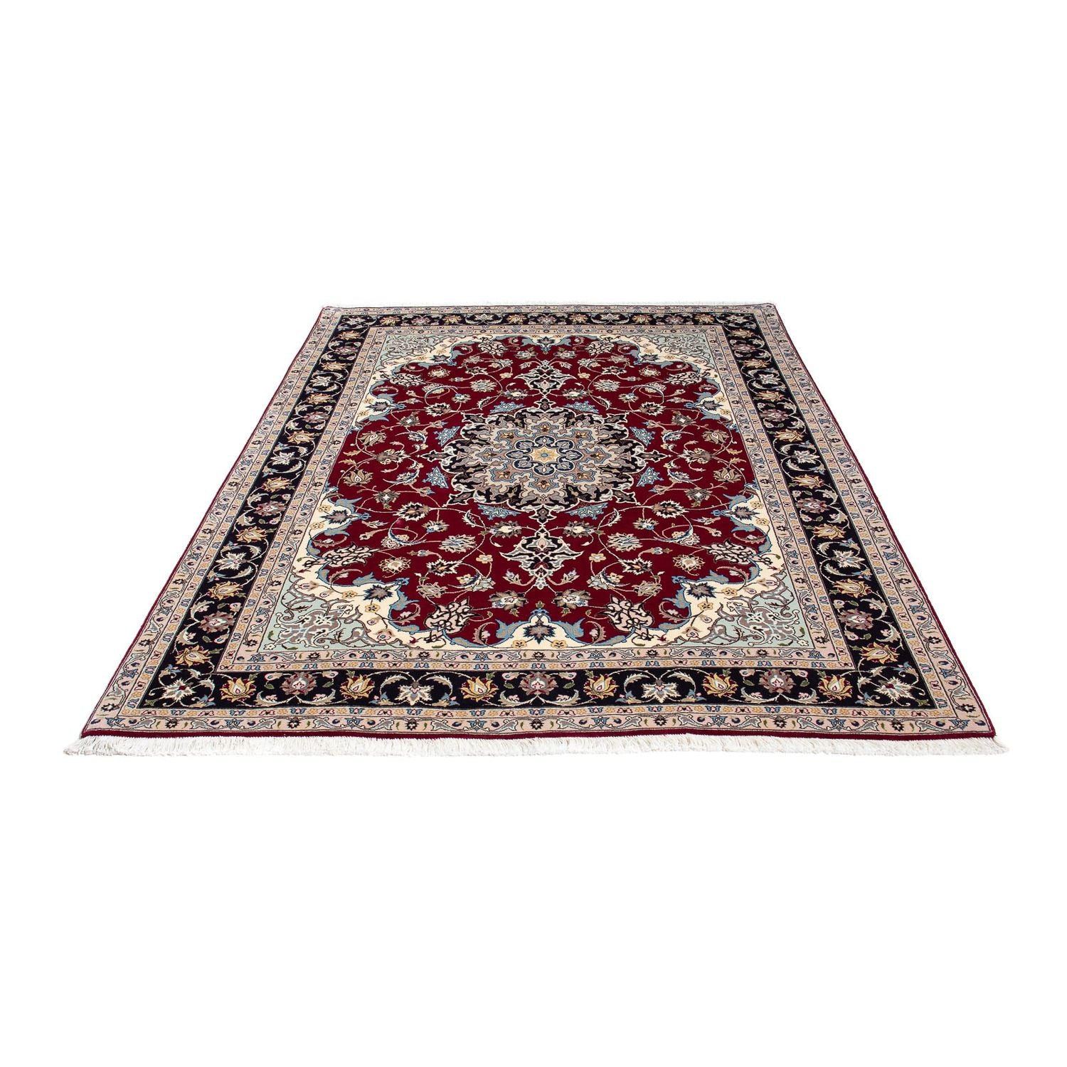 Tapis persan - Tabriz - Royal - 207 x 155 cm - rouge foncé