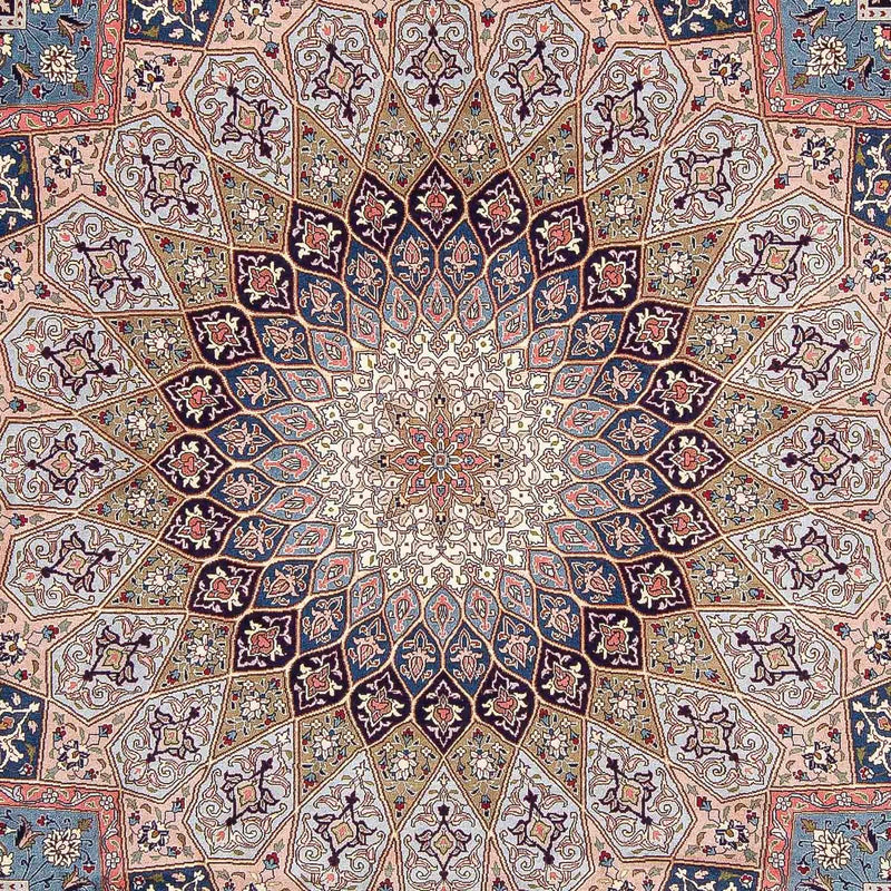 Tapis persan - Tabriz - Royal carré  - 257 x 255 cm - marron clair