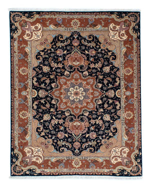 Tapis persan - Tabriz - Royal - 200 x 155 cm - bleu foncé