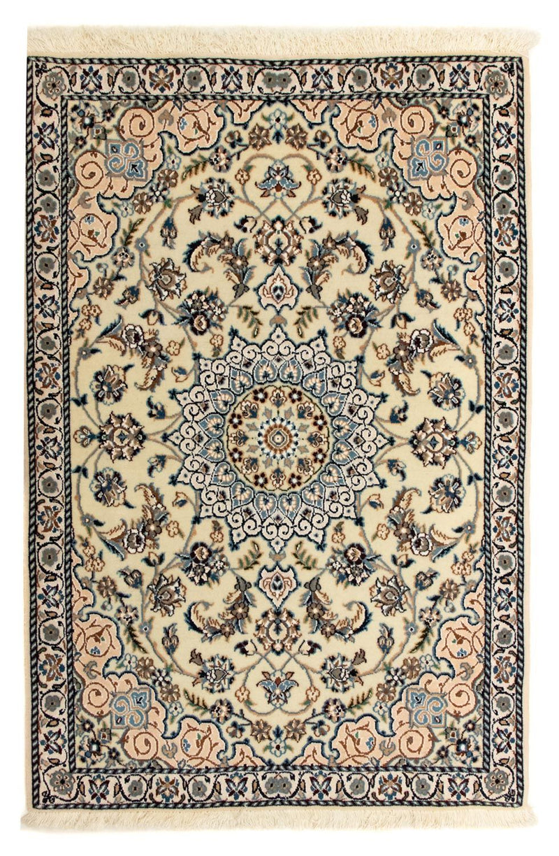 Tapis persan - Nain - Royal - 127 x 88 cm - beige