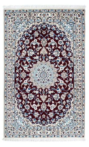 Tapis persan - Nain - Royal - 182 x 110 cm - rouge foncé