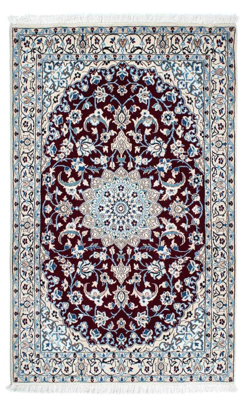 Tapis persan - Nain - Royal - 182 x 110 cm - rouge foncé