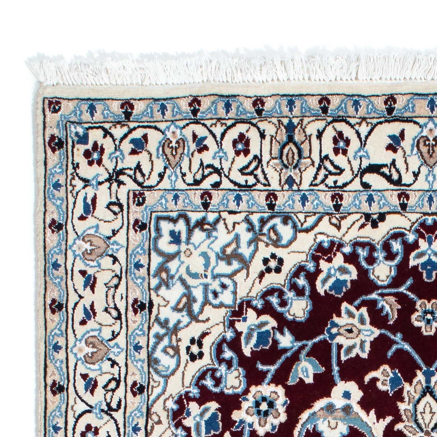 Tapis persan - Nain - Royal - 182 x 110 cm - rouge foncé