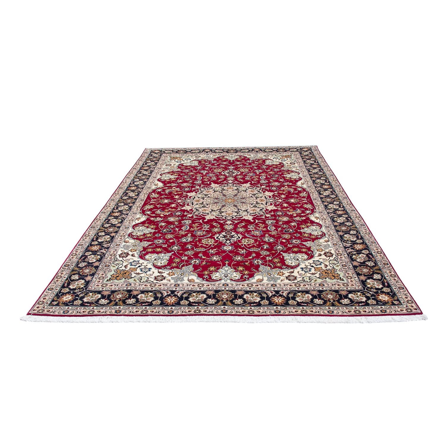 Tapis persan - Tabriz - Royal - 300 x 203 cm - rouge foncé