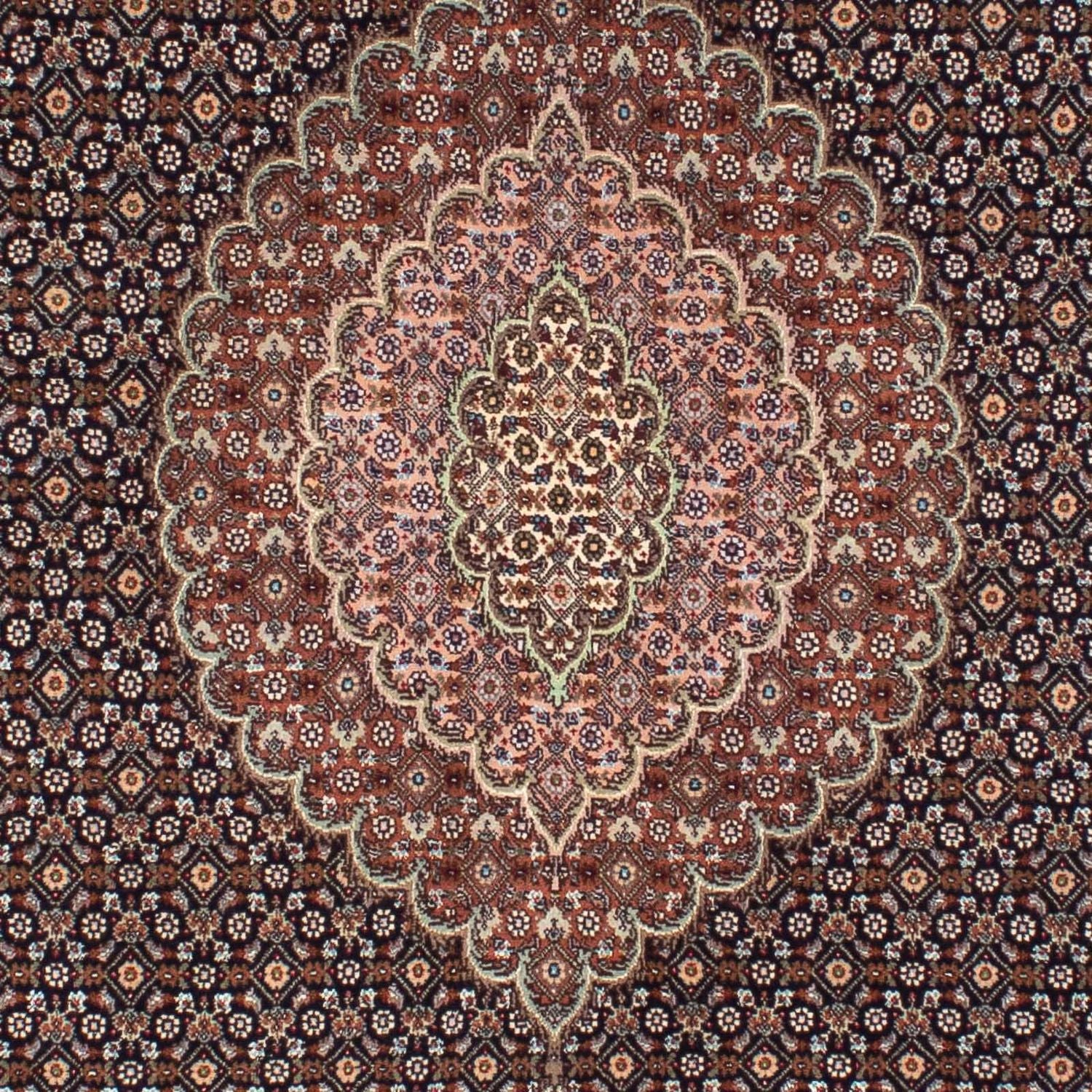 Tapis persan - Tabriz - 205 x 150 cm - marron clair