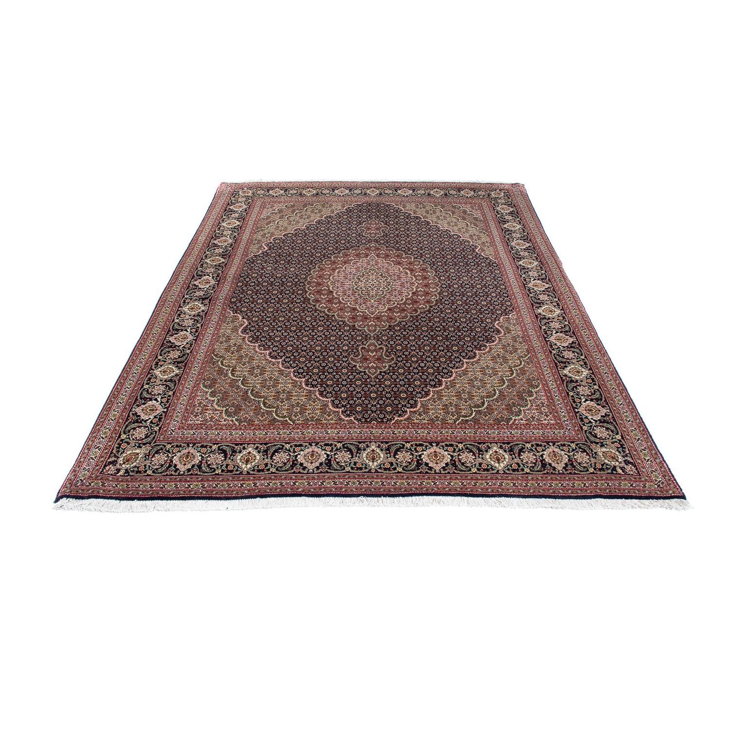 Tapis persan - Tabriz - 205 x 150 cm - marron clair