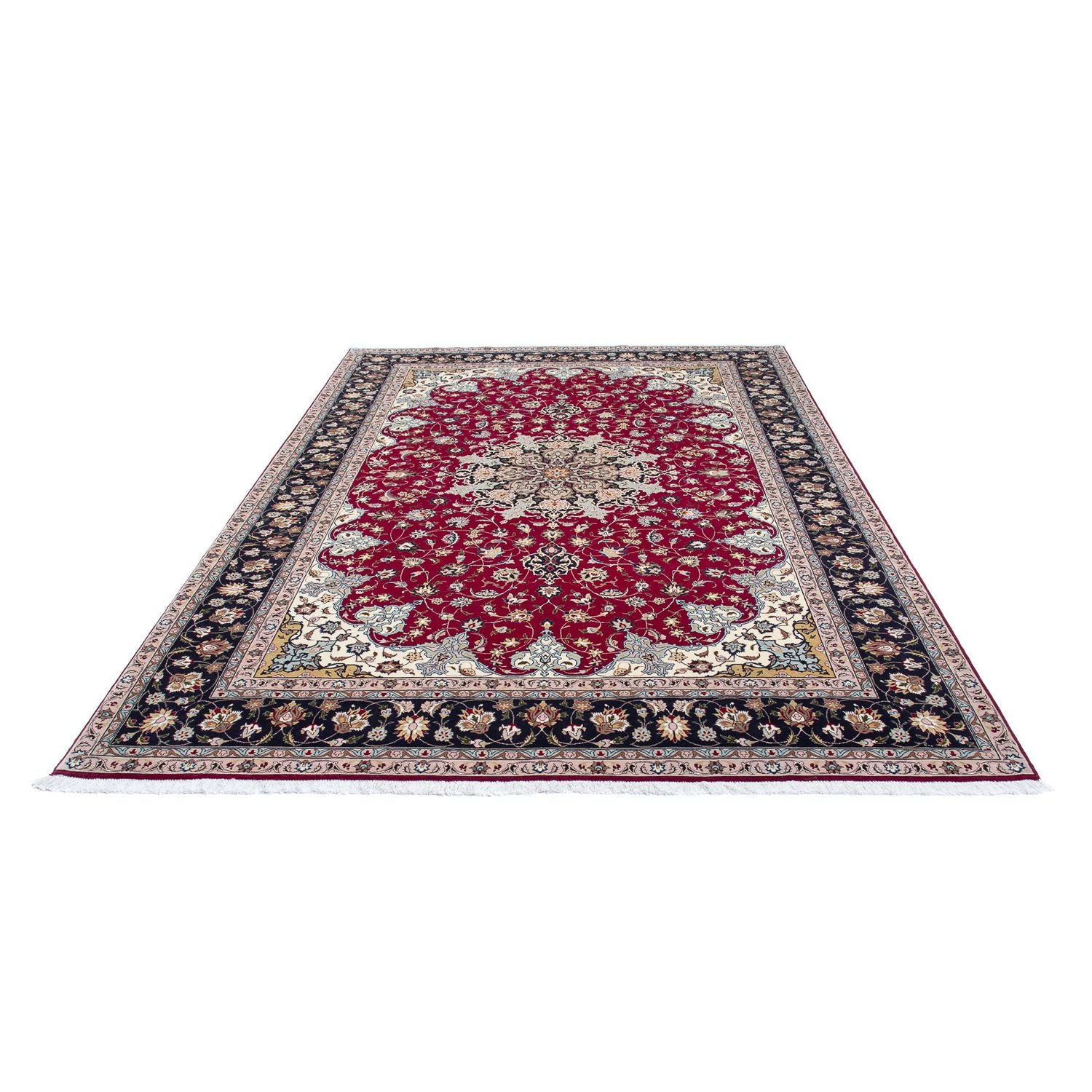 Tapis persan - Tabriz - Royal - 307 x 204 cm - rouge foncé