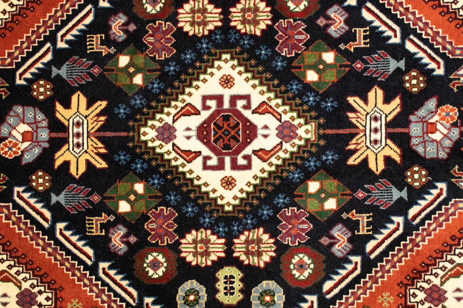 Tapis persan - Nomadic - 154 x 107 cm - bleu foncé