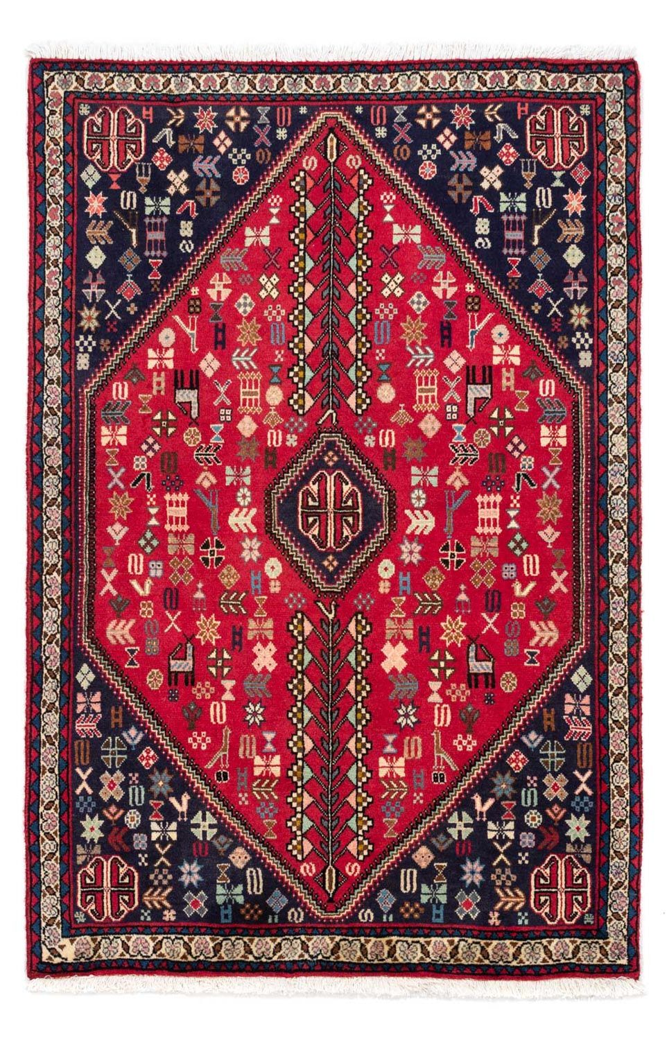 Tapis persan - Nomadic - 150 x 97 cm - rouge