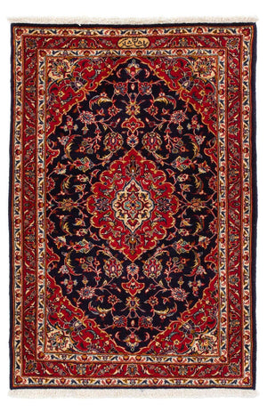 Tapis persan - Keshan - 121 x 79 cm - bleu foncé